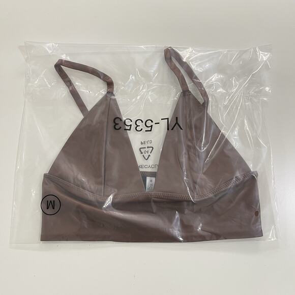 Faux Leather Longline Bralette Top Size M Dark Brown NWT - Picture 9 of 10